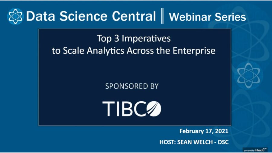 DSC Webinar Series: Top 3 Imperatives to Scale Analytics Across the Enterprise – Vimeo thumbnail