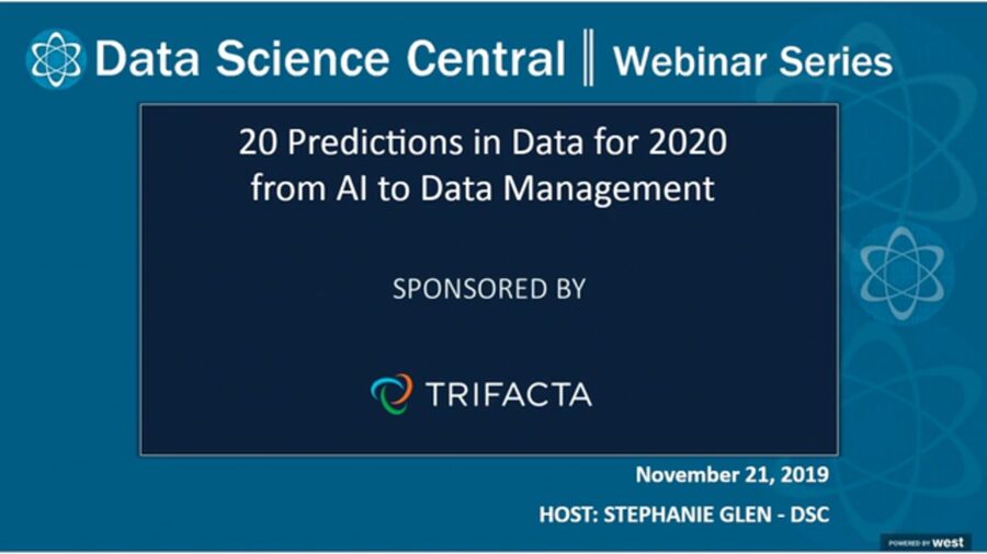 DSC Webinar Series: 20 Predictions for 2020 from AI to Data Management – Vimeo thumbnail