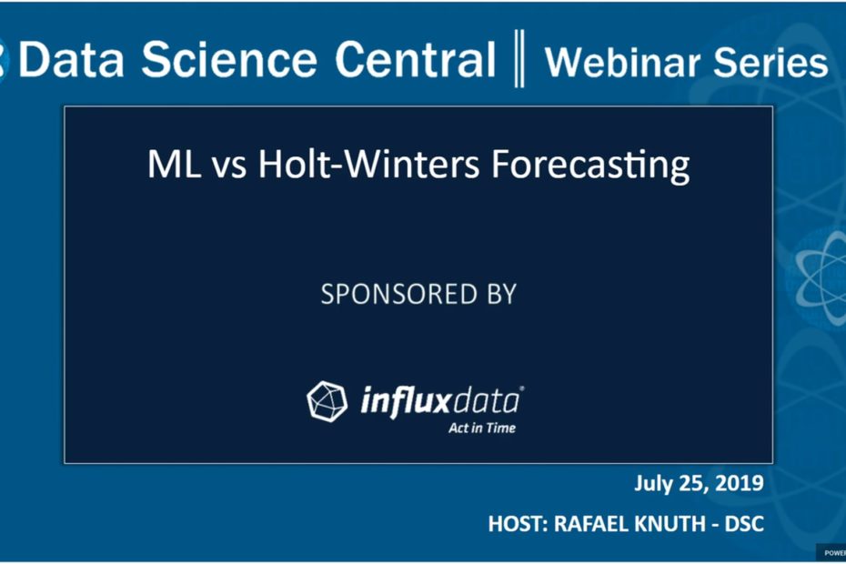 DSC Webinar Series: ML vs Holt-Winters Forecasting – Vimeo thumbnail