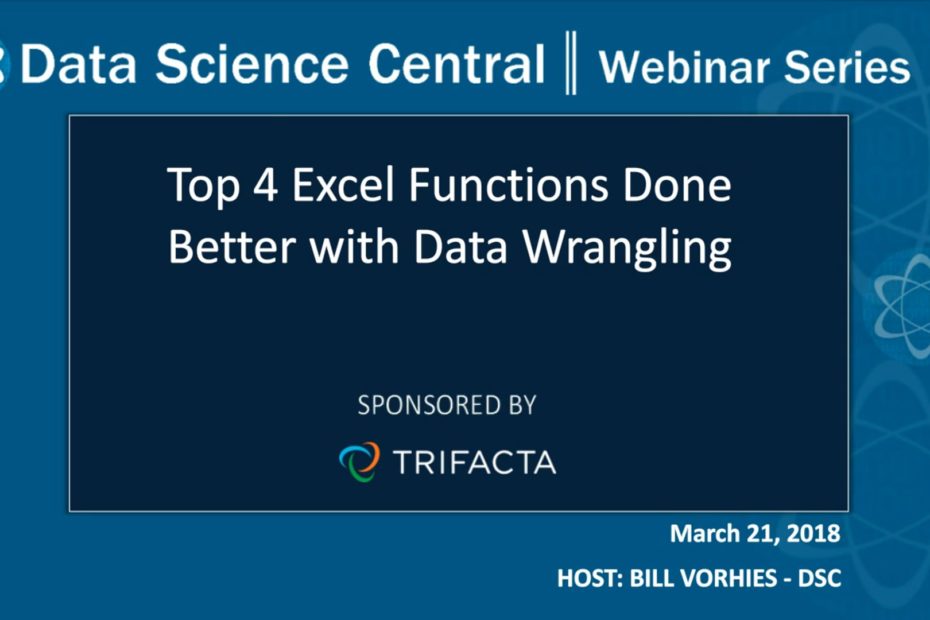 DSC Webinar Series: Top 4 Excel Functions Done Better with Data Wrangling – Vimeo thumbnail