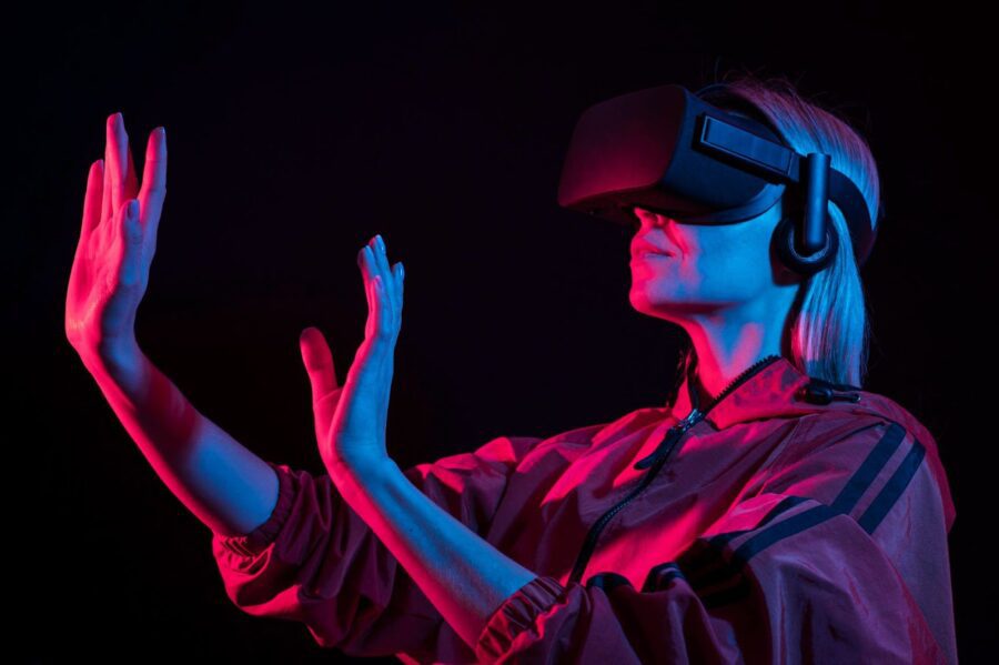 Resumo metaverse virtual reality mapa de conceito colorido do futuro  metaverso de tecnologia digital
